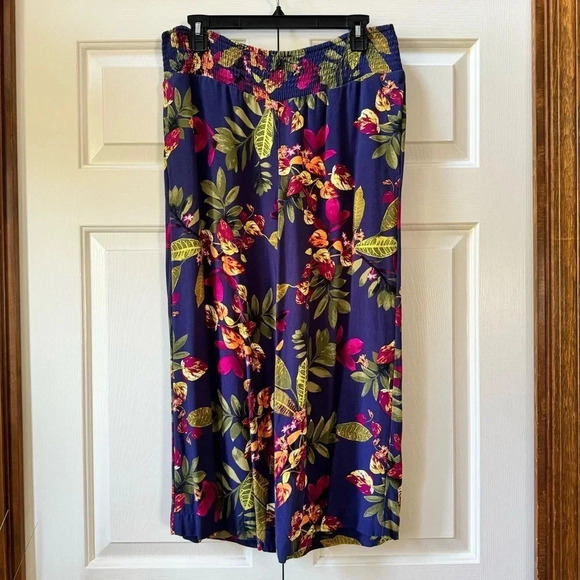 J. Jill Cropped Wide Leg Pull On Pants Women’s size medium - Picture 2 of 10